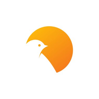Kuş logosu tasarımı ilham vektörü şablonu