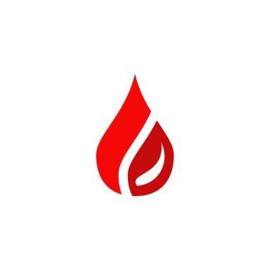 Kan simgesi logo tasarım vektörü