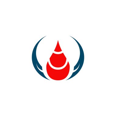 Kan simgesi logo tasarım vektörü