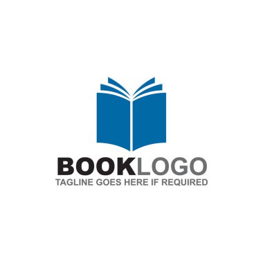 Kitap logosu tasarım şablonu
