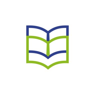 Kitap logosu tasarım şablonu