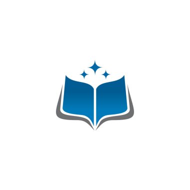 Kitap simgesi logo tasarım vektör şablonu