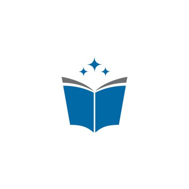 Kitap simgesi logo tasarım vektör şablonu