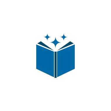 Kitap simgesi logo tasarım vektör şablonu