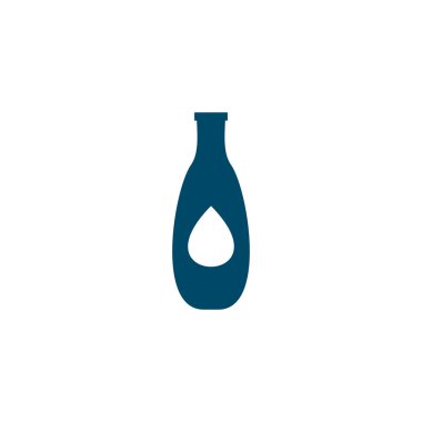 Şişe simgesi logo tasarım vektör şablonu