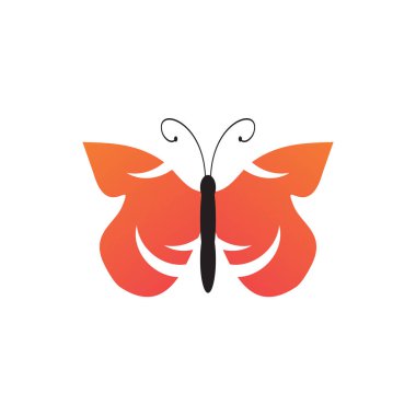 Kelebek Logosu tasarım vektör şablonu