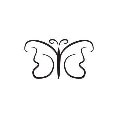 Kelebek Logosu tasarım vektör şablonu