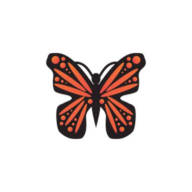 Kelebek Logosu tasarım vektör şablonu