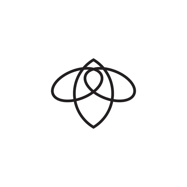 Бджола значок логотипу дизайн натхнення — стоковий вектор