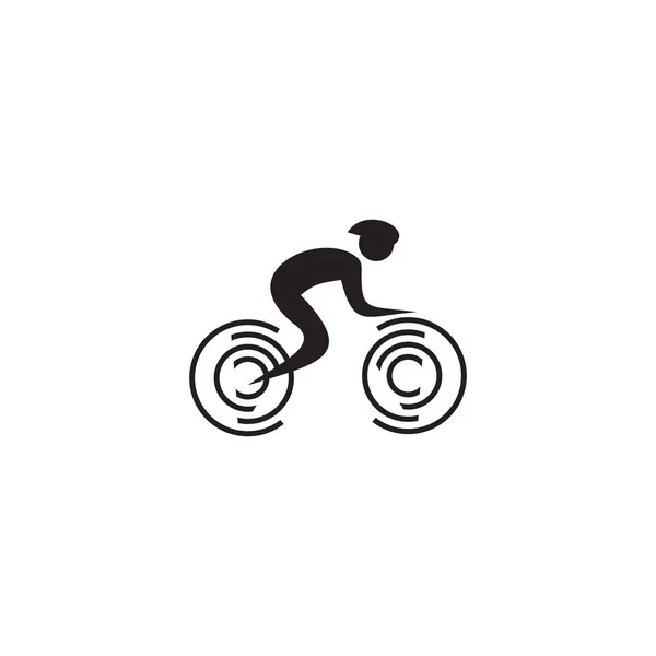 Modèle d'illustration vectorielle de conception de logo d'icône de vélo — Image vectorielle