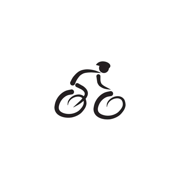 Fietsicoon logo ontwerp vector illustratie template — Stockvector