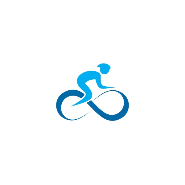 Modèle d'illustration vectorielle de conception de logo d'icône de vélo — Image vectorielle