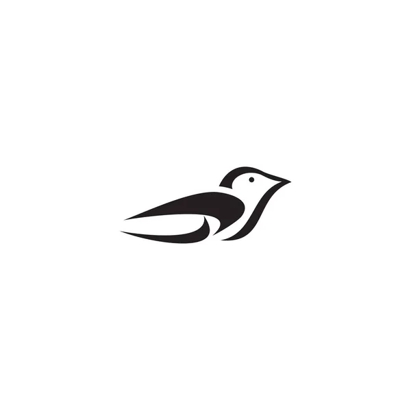 Modèle vectoriel de conception de logo icône oiseau — Image vectorielle