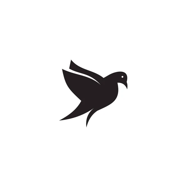 Pájaro icono logo diseño vector plantilla — Vector de stock