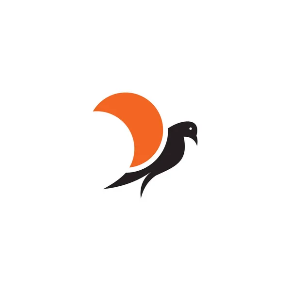 Modèle vectoriel de conception de logo icône oiseau — Image vectorielle