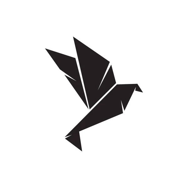 Modèle de conception de logo origami oiseau — Image vectorielle