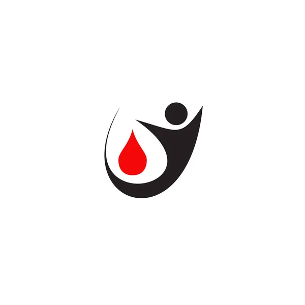 Modèle vectoriel de conception de logo icône de sang — Image vectorielle