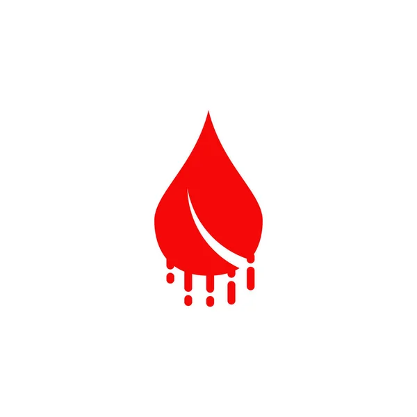 Icono de sangre logo diseño vector — Vector de stock