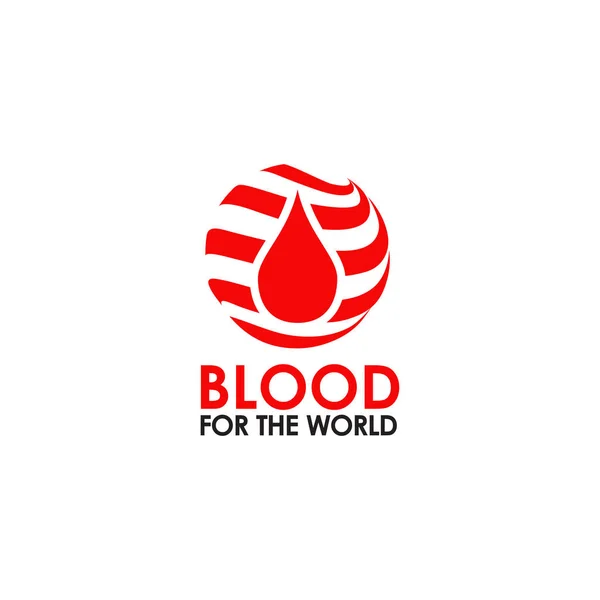 रक्त प्रतीक लोगो डिजाइन वेक्टर टेम्पलेट — स्टॉक वेक्टर