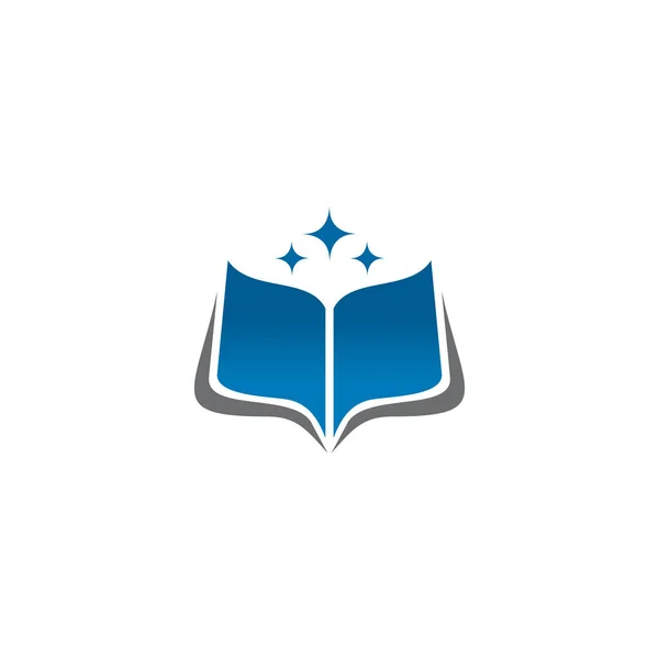 Boek pictogram logo ontwerp vector template — Stockvector