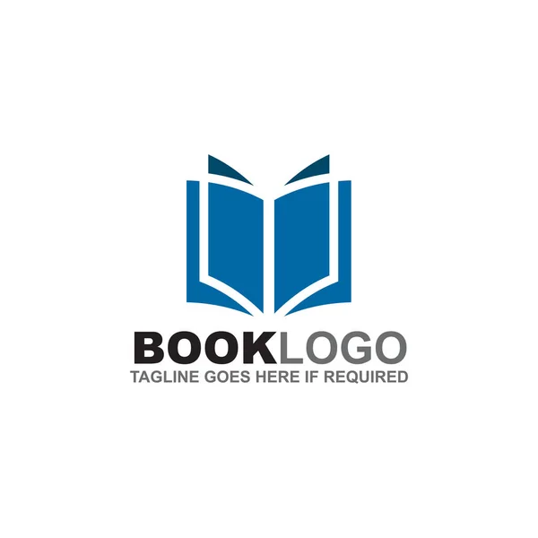 Kitap logosu tasarım şablonu — Stok Vektör