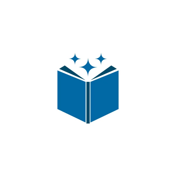 Boek pictogram logo ontwerp vector template — Stockvector