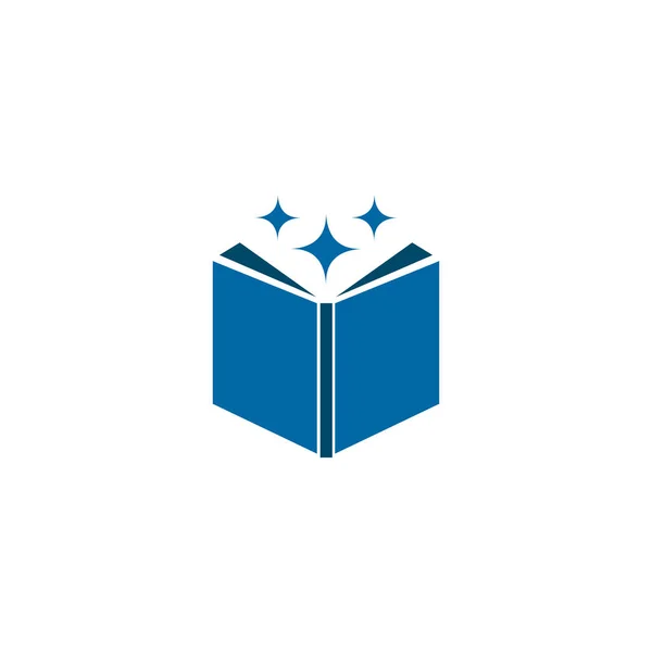 Libro icono logo diseño vector plantilla — Vector de stock