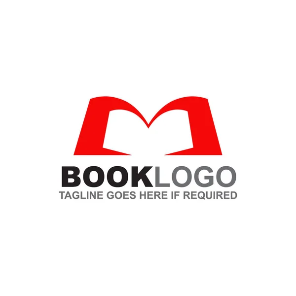 Boek logo ontwerp pictogram template — Stockvector