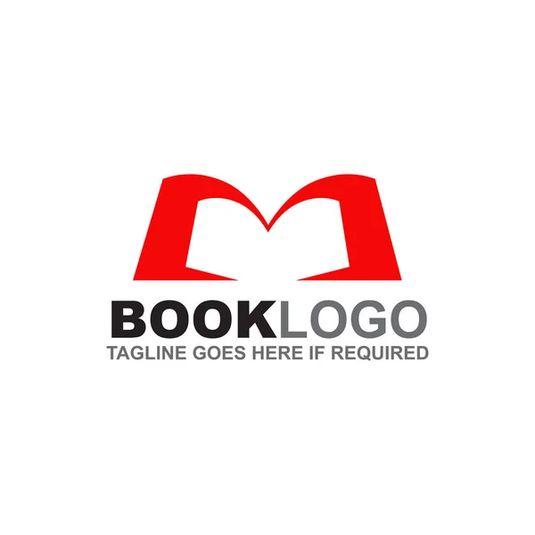 Diseño del logo del libro icono plantilla — Vector de stock