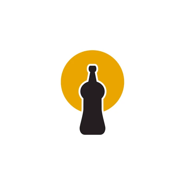 Векторный шаблон логотипа бутылки — стоковый вектор