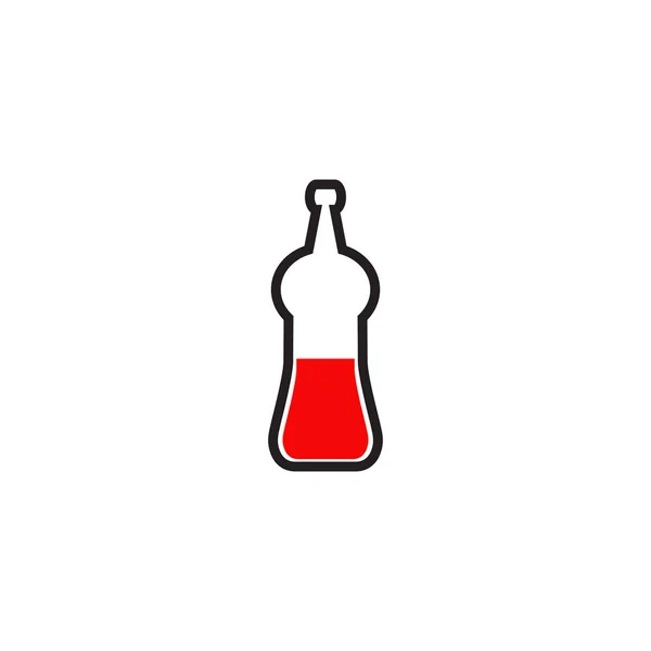 Šablona návrhu loga lahvičky — Stockový vektor