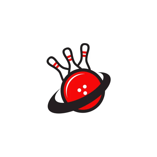 Bowling simgesi logo tasarım vektörü şablonu — Stok Vektör