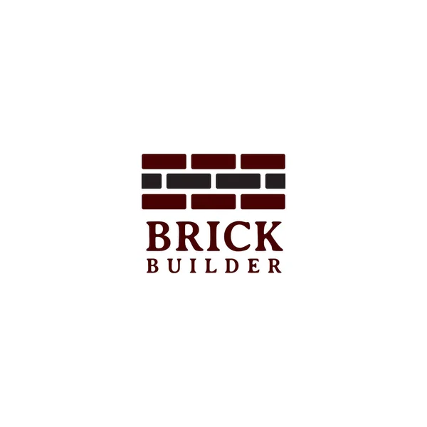 Brick and tile company logo design vector template — Stock Vector