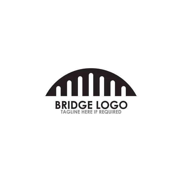 Шаблон векторного дизайну логотипу значка мосту — стоковий вектор