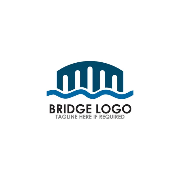 Köprü simgesi logo tasarım vektör şablonu — Stok Vektör
