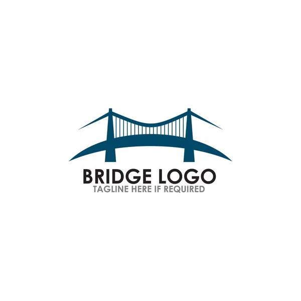 Puente icono logo diseño vector plantilla — Archivo Imágenes Vectoriales