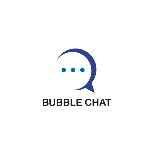 Mall för bubbla chat-logotyp — Stock vektor