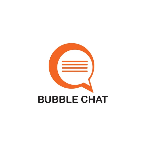 Modello di design logo della chat di bolla — Vettoriale Stock