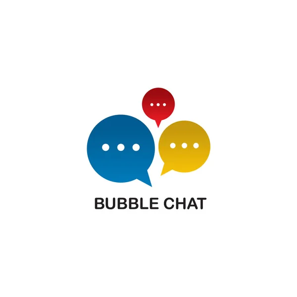 Modello di design logo della chat di bolla — Vettoriale Stock