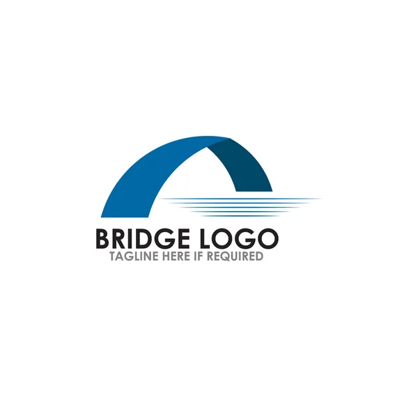 Templat vektor desain logo bridge - Stok Vektor