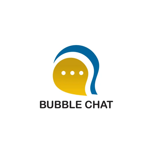 Mall för bubbla chat-logotyp — Stock vektor