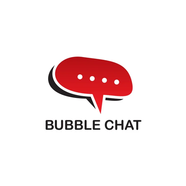 Mall för bubbla chat-logotyp — Stock vektor