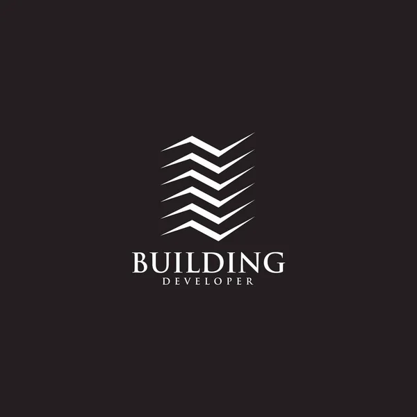 Projekt logo budynku inspiracja wektor ilustracja — Wektor stockowy