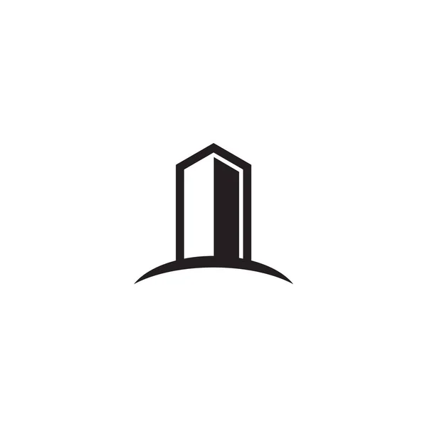 Einfache Gebäude-Symbol Logo Design Inspiration Vektor-Vorlage — Stockvektor