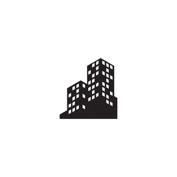 Diseño del logo del edificio icono plantilla — Vector de stock