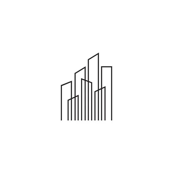 Diseño del logo del edificio icono plantilla — Vector de stock
