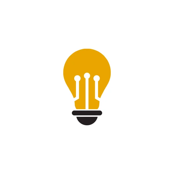 Ampul lambası logo tasarım şablonu — Stok Vektör