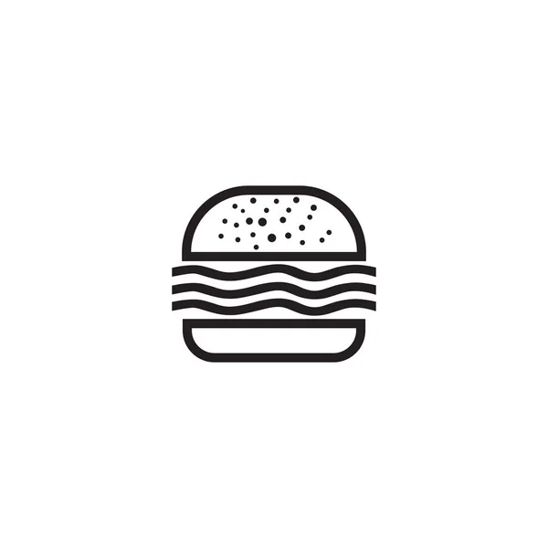 Burger icono logotipo diseño vector plantilla — Vector de stock