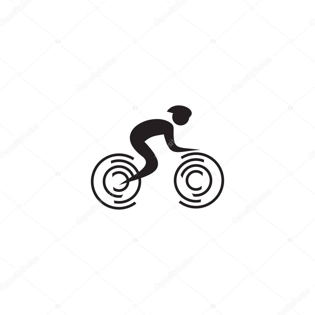 Bicycle icon logo design inspiration vector illustration template
