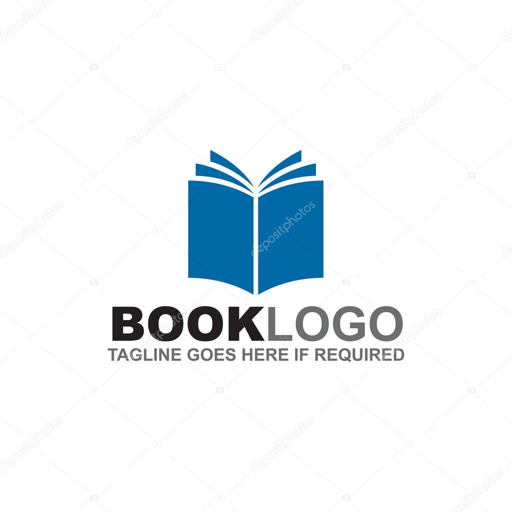 Book logo design icon template